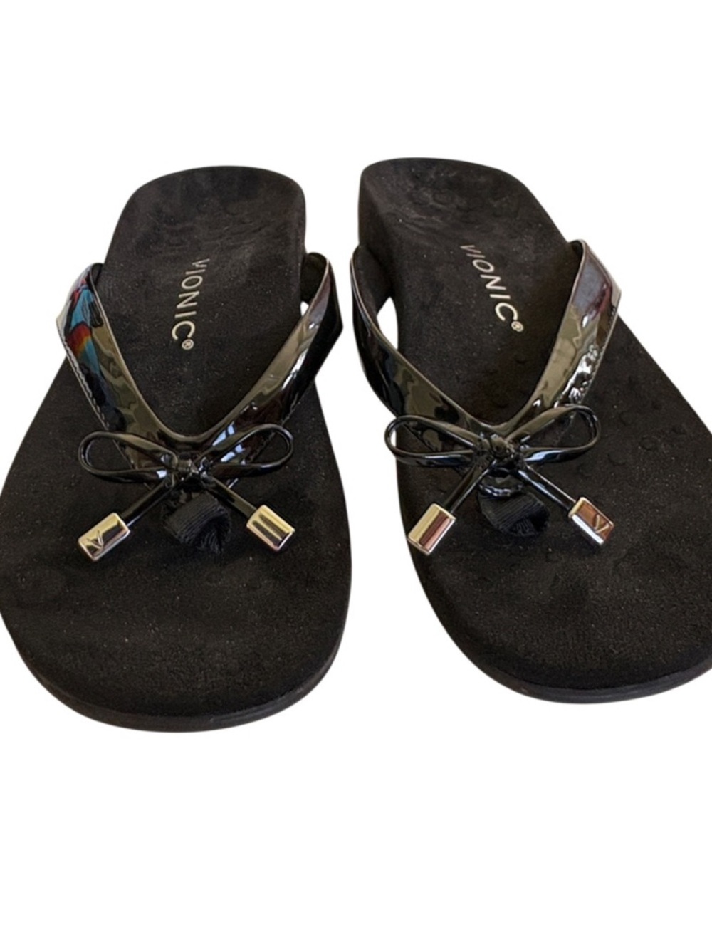 EUC Vionic Bella Sandals Black Size 7 Retail $110.00 - Picture 2 of 6